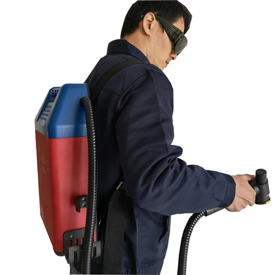 레이저 기계 100W 배낭 레이저 녹 제모를 청소하는 10KG 외부 지붕벽